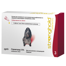 Краплі Стронгхолд 12% для собак 10.1-20 кг від зовнішніх та внутрішніх паразитів 1 мл - 1 піпетка