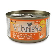 Вологий корм Vibrisse Cat MENU Для котів курка з шинкою в гарбузовому соусі - 70 г