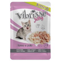 Вологий корм Vibrisse Cat JELLY Для кошенят пауч тунець курка в желе - 70 г