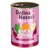 Вологий корм Dolina Noteci Dog Superfood Для cобак з качки та перепілки - 400 г