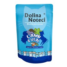 Вологий корм Dolina Noteci Cat Superfood Для котів пауч з ягнятиною та телятиною - 85 г
