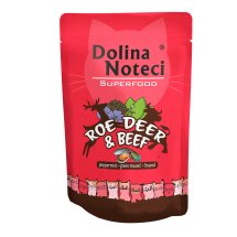 Вологий корм Dolina Noteci Cat Superfood Для котів пауч з косулею і яловичиною - 85 г