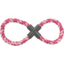 Іграшка Trixie для собак Канат-вісімка плетений з пластиковою хрестовиною текстиль 35 см - 1 шт