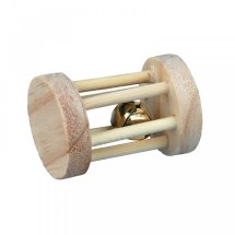 Іграшка Trixie для гризунів Валик з дзвіночком дерево 3.5х5 см - 1 шт