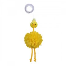 Іграшка Trixie для котів Курка з брязкальцем та котячою м'ятою на мотузці плюш 20 см - 1 шт