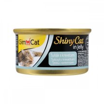 Вологий корм GimCat Shiny Cat для котів з тунцем та креветками в желе - 70 г