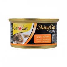 Вологий корм GimCat Shiny Cat для котів з тунцем та куркою в желе - 70 г