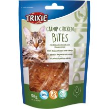 Ласощі Trixie Premio Catnip Chicken Bites для котів шматочки з курячою гудкою і котячою м'ятою - 50 г