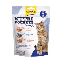 Ласощі вітамінні GimCat Nutri Pockets Морський мікс для котів з лососем фореллю та креветками - 150 г