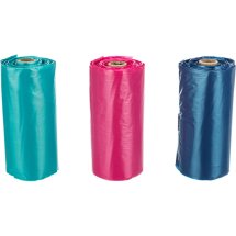 Пакетики для фекалій Trixie для собак з ручками 3 шт по 15 пакетів - Різнокольоровий