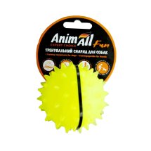Іграшка для собак AnimAll Фан м'яч каштан 7 см - Жовтий