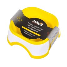 Миска AnimAll квадратна для повільного харчування 400 мл Жовтий - 1 шт