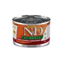 Вологий корм Farmina Dog N&D Grain Free PUMPKIN CHICKEN ADULT MINI для собак з гарбузом куркою ганатом - 140 г