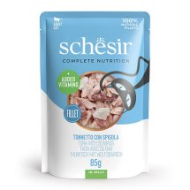 Вологий корм Schesir Cat Tuna with Seabass ТУНЕЦЬ З ОКУНЕМ в желе для котів - 85 г