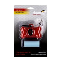 Диспенсер AnimAll зі змінними пакетами 1 рулон/ 15 шт - Червоний