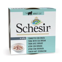 Вологий корм Schesir Cat Tuna with Dorada ТУНЕЦЬ З ДОРАДОЮ в желе для котів - 85 г
