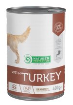 Вологий корм Nature's Protection Dog SENSITIVE TURKEY ADULT для собак з чутливим травленням з індичкою - 400 г