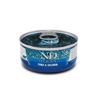 Вологий корм Farmina Cat N&D Grain Free OCEAN TUNA AND SALMON для котів тунець лосось - 70 г