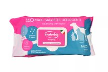 Вологі серветки Inodorina Everyday Talco для всіх типів шерсті тварин з ароматом тальку - 110 шт