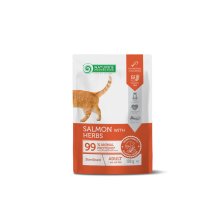 Вологий корм Nature's Protection Cat Adult Sterilised Salmon with Herbs для стерилізованих котів з лососем і травами - 100 г