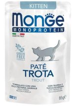 Вологий корм Monge Cat MONOPROTEIN Kitten для кошенят 100% форель - 85 г