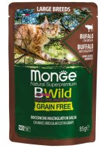 Вологий корм Monge Cat Bwild Grain Free Wet буйвол для котів великих порід з 2-х місяців - 85 г