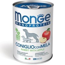 Вологий корм Monge Dog FRUIT для собак MONOPROTEIN для собак кролик з яблуками - 400 г