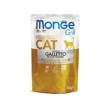 Вологий корм Monge Cat GRILL Sterilised для стерилізованих котів курка - 85 г