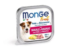 Вологий корм Monge Dog FRUIT для собак зі свининою та ананасом - 100 г