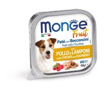 Вологий корм Monge Dog FRUIT для собак з куркою та малиною - 100 г