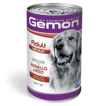 Вологий корм Gemon Dog Wet Medium Adult для собак шматочки з ягням та рисом - 1.25 кг