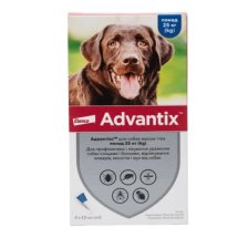 Краплі АДВАНТІКС для собак більше 25 кг від бліх та кліщів 4 мл - 1 піпетка
