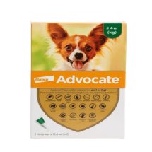 Краплі АДВОКАТ для собак до 4 кг від бліх кліщів і глистів - 1 піпетка