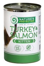 Вологий корм Nature's Protection Cat Kitten Turkey & Salmon для кошенят з індичкою і лососем - 400 г