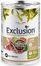 Вологий корм Exclusion Dog Adult Lamb для дорослих собак всіх порід з ягням - 400 г