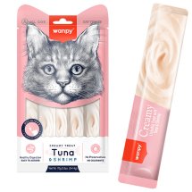 Рідкі ласощі Wanpy Cat Creamy Lickable Treats Tuna & Shrimp ТУНЕЦЬ З КРЕВЕТКАМИ для котів - 70 г