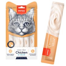 Рідкі ласощі Wanpy Cat Creamy Lickable Treats Chicken & Crab КУРКА З КРАБОМ для котів - 70 г