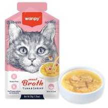 Вологий корм Wanpy Cat Meat Broths Tuna&Shrimp суп З ТУНЦЕМ І КРЕВЕТКАМИ беззерновий для котів - 50 г
