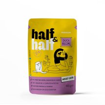 Вологий корм Half&Half для котів шматочки з качкою у соусі у формі пауча - 100 г