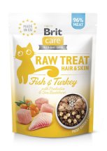 Ласощі для котів Brit Raw Treat Hair & Skin Freeze-dried з рибою та індичкою - 40 г