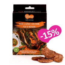 Ласощі Mavsy Duck round chip with chiya seed & carrot Чіпси з качки з насінням чіа та морквою - 50 г