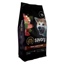 Сухий корм Savory Dog Large Breeds rich in Fresh Turkey & Lamb для собак великих порід зі свіжим ягням та індичкою - 12 кг