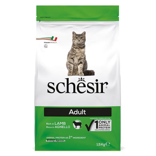 Сухий корм Schesir Cat Adult Lamb ЯГНЯ для котів - 1.5 кг
