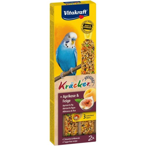 Ласощі Vitakraft Kracker Original Apricot&Fig крекер для декоративних папуг з фруктами - 2 шт