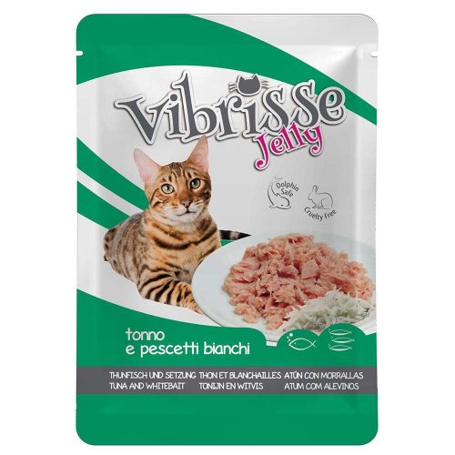 Вологий корм Vibrisse Cat JELLY Для котів тунець/корюшка в желе - 70 г