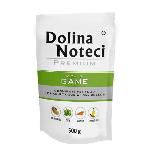 Вологий корм Dolina Noteci Dog Premium Для собак пауч з дичиною - 500 г