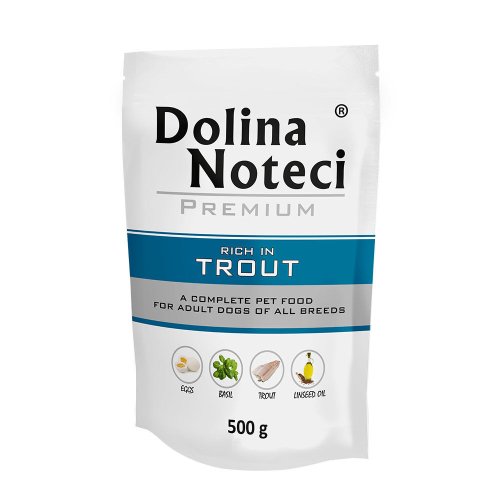 Вологий корм Dolina Noteci Dog Premium Для собак пауч з фореллю - 500 г