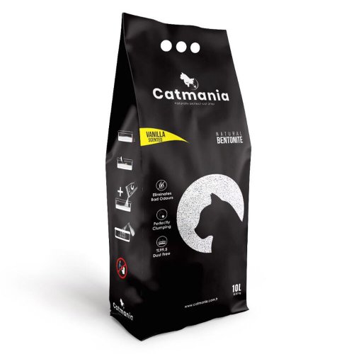 Бентонітовий наповнювач CatMANIA ваніль + жовті гранули - 10 л