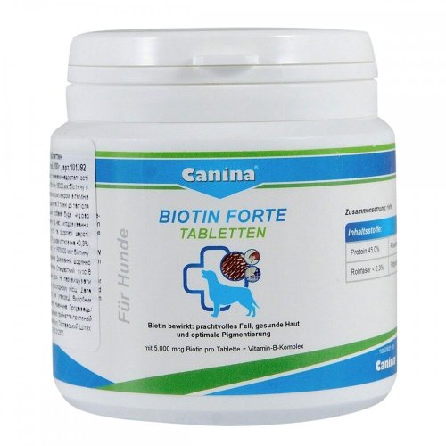 Вітамінний комплекс Canina Biotin Forte Tabletten для собак Біотин інтенсивний курс для шерсті - 30 таб