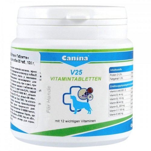 Вітамінний комплекс Canina V25 Vitamintabletten для собак - 30 таб